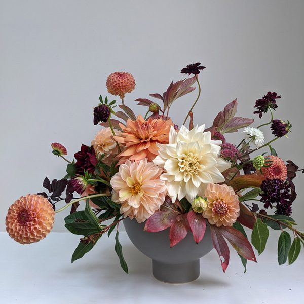 Autumn flower arrangement workshop, Ware, Hertfordshire